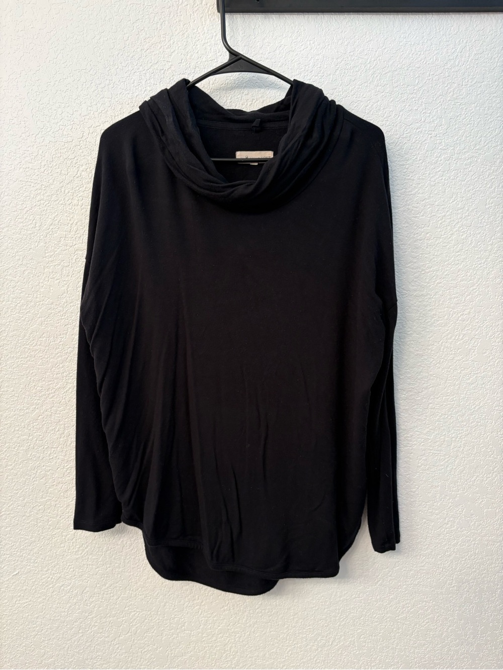 Lou & Grey Black Lightweight Cowl Neck Sweater